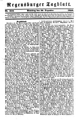 Regensburger Tagblatt Samstag 18. Dezember 1858