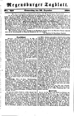 Regensburger Tagblatt Donnerstag 30. Dezember 1858