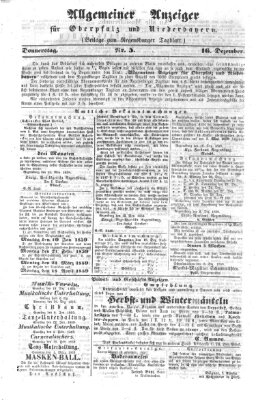 Regensburger Tagblatt Donnerstag 16. Dezember 1858