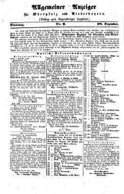 Regensburger Tagblatt Dienstag 28. Dezember 1858