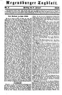 Regensburger Tagblatt Freitag 7. Januar 1859