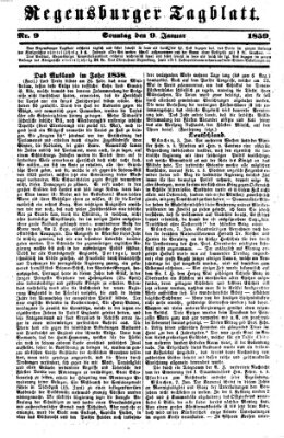 Regensburger Tagblatt Sonntag 9. Januar 1859