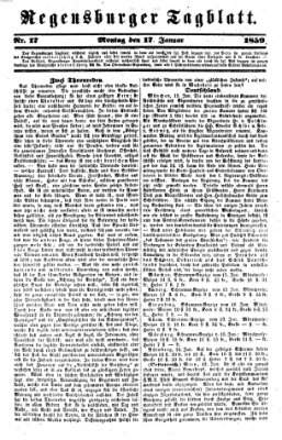 Regensburger Tagblatt Montag 17. Januar 1859