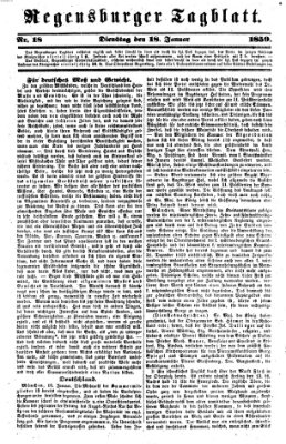 Regensburger Tagblatt Dienstag 18. Januar 1859