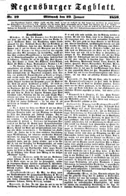 Regensburger Tagblatt Mittwoch 19. Januar 1859