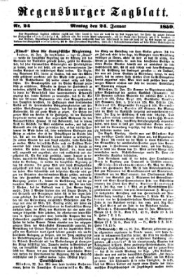 Regensburger Tagblatt Montag 24. Januar 1859