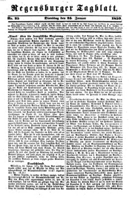 Regensburger Tagblatt Dienstag 25. Januar 1859