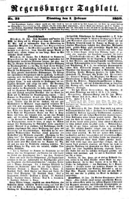 Regensburger Tagblatt Dienstag 1. Februar 1859