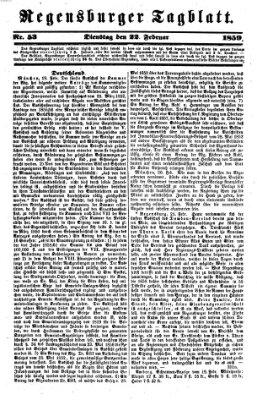 Regensburger Tagblatt Dienstag 22. Februar 1859