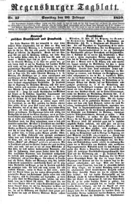 Regensburger Tagblatt Samstag 26. Februar 1859