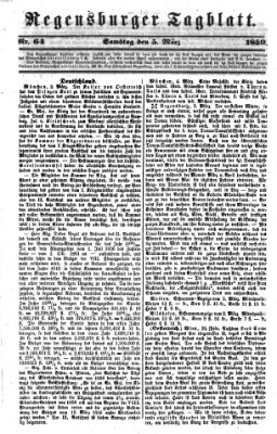 Regensburger Tagblatt Samstag 5. März 1859