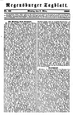 Regensburger Tagblatt Montag 7. März 1859