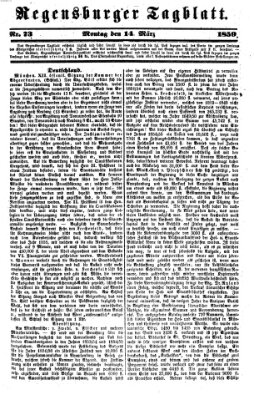 Regensburger Tagblatt Montag 14. März 1859