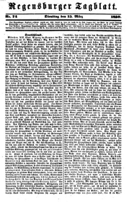 Regensburger Tagblatt Dienstag 15. März 1859