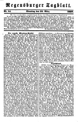 Regensburger Tagblatt Dienstag 22. März 1859