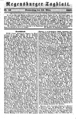 Regensburger Tagblatt Donnerstag 24. März 1859