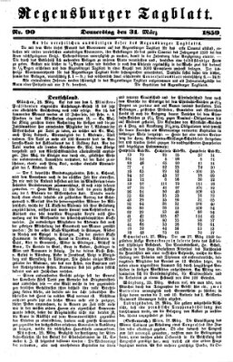 Regensburger Tagblatt Donnerstag 31. März 1859