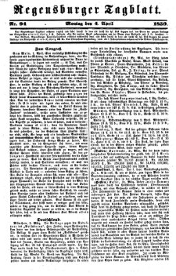 Regensburger Tagblatt Montag 4. April 1859