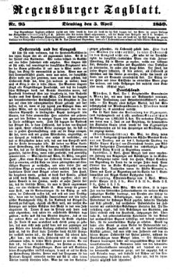 Regensburger Tagblatt Dienstag 5. April 1859