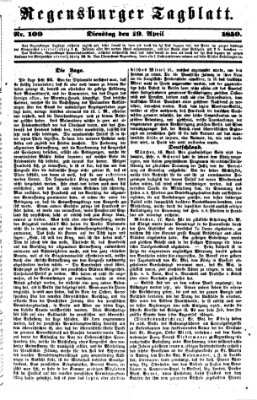 Regensburger Tagblatt Dienstag 19. April 1859