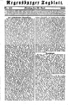 Regensburger Tagblatt Dienstag 26. April 1859