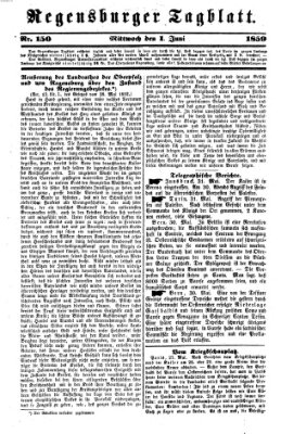 Regensburger Tagblatt Mittwoch 1. Juni 1859