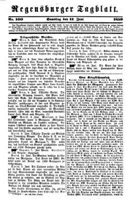 Regensburger Tagblatt Samstag 11. Juni 1859