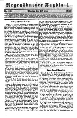 Regensburger Tagblatt Montag 13. Juni 1859