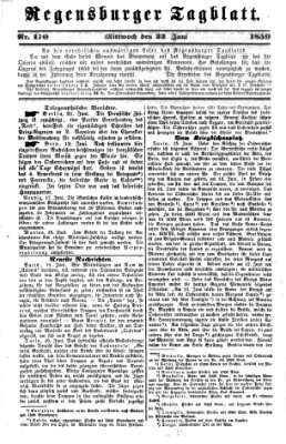 Regensburger Tagblatt Mittwoch 22. Juni 1859