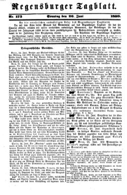 Regensburger Tagblatt Sonntag 26. Juni 1859