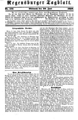 Regensburger Tagblatt Mittwoch 29. Juni 1859