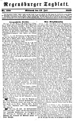 Regensburger Tagblatt Mittwoch 13. Juli 1859