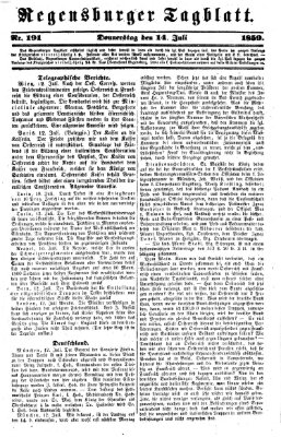 Regensburger Tagblatt Donnerstag 14. Juli 1859