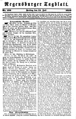 Regensburger Tagblatt Freitag 15. Juli 1859