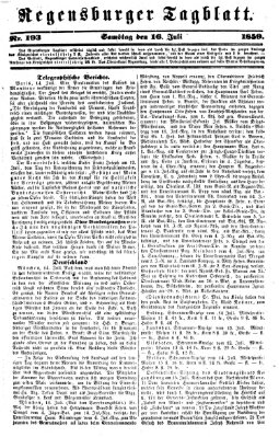 Regensburger Tagblatt Samstag 16. Juli 1859