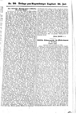 Regensburger Tagblatt Donnerstag 21. Juli 1859