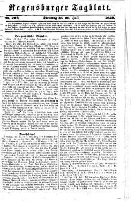 Regensburger Tagblatt Dienstag 26. Juli 1859