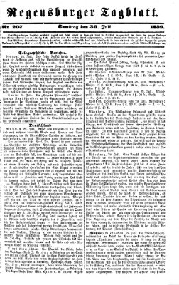 Regensburger Tagblatt Samstag 30. Juli 1859