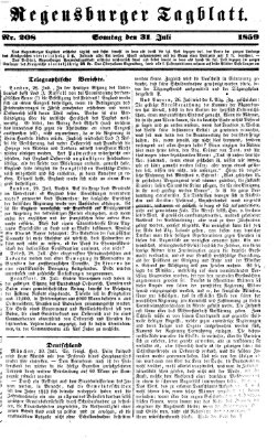 Regensburger Tagblatt Sonntag 31. Juli 1859