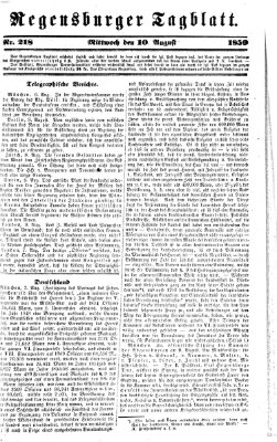 Regensburger Tagblatt Mittwoch 10. August 1859