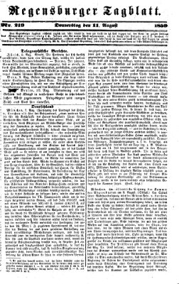 Regensburger Tagblatt Donnerstag 11. August 1859