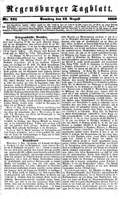 Regensburger Tagblatt Samstag 13. August 1859