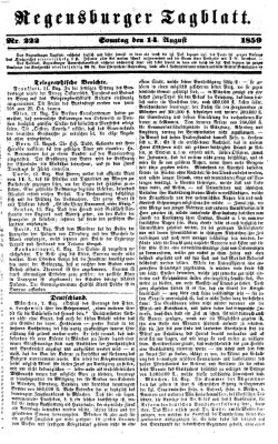 Regensburger Tagblatt Sonntag 14. August 1859