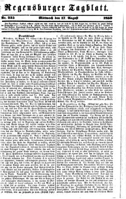 Regensburger Tagblatt Mittwoch 17. August 1859