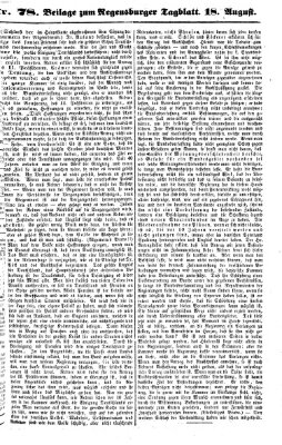 Regensburger Tagblatt Donnerstag 18. August 1859