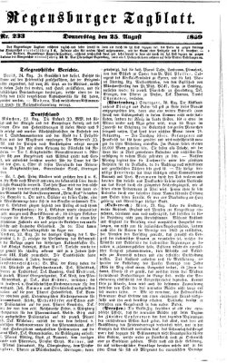 Regensburger Tagblatt Donnerstag 25. August 1859