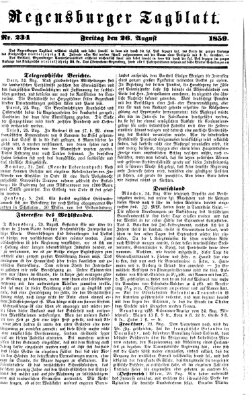 Regensburger Tagblatt Freitag 26. August 1859