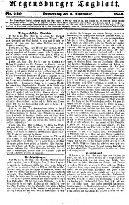 Regensburger Tagblatt Donnerstag 1. September 1859