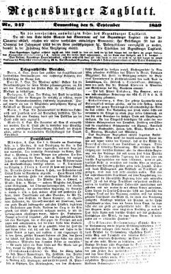 Regensburger Tagblatt Donnerstag 8. September 1859