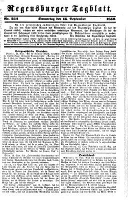 Regensburger Tagblatt Donnerstag 15. September 1859